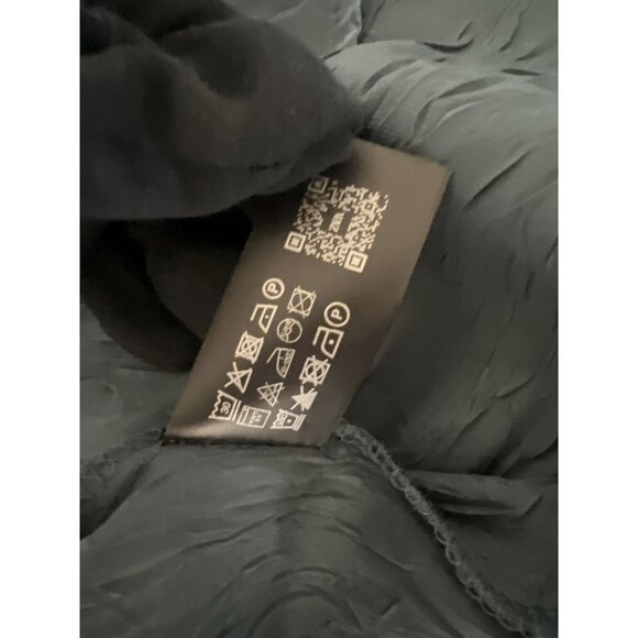 Zara Textured Satin Crinkled Look Button-Up Blouse - Picture 6 of 6